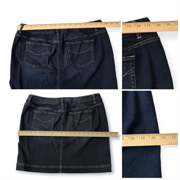 J. Jill Denim Mini skirt, Size 14P, Blue - Picture 8 of 8